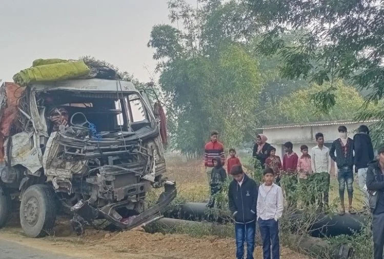 Driver Dies in Truck-Container Collision : ट्रक-कंटेनर भिड़ंत में चालक की मौत, दो लोगों की हालत गंभीर