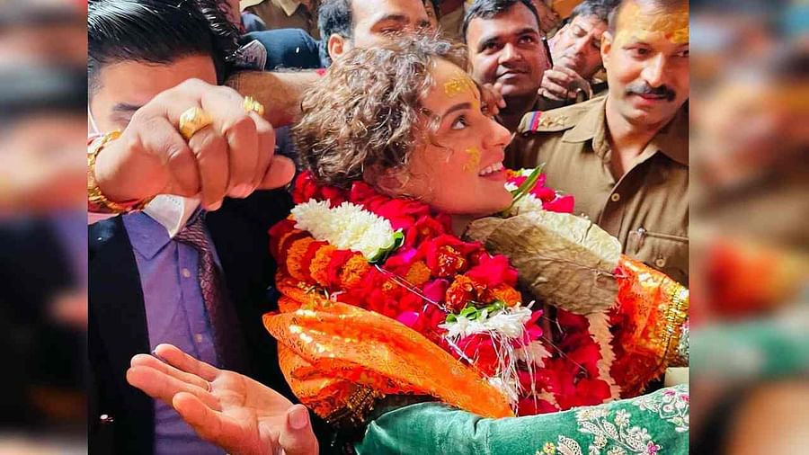 Kangana Ranaut Reached Mathura :मथुरा पहुंची कंगना रनौत, किए बांके बिहारी के दर्शन