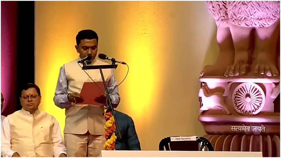 Pramod Sawant Takes Oath as Goa Chief Minister : दूसरी बार गोवा के सीएम बने प्रमोद सावंत, राज्यपाल ने दिलाई शपथ, 8 विधायक बने मंत्री