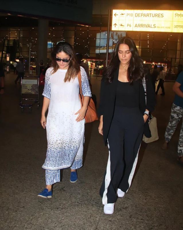 Kareena kapoor and Neha Dhupia: चुप चुप के की सह-कलाकार करीना कपूर, नेहा धूपिया एयरपोर्ट पर देखी गई एकसाथ